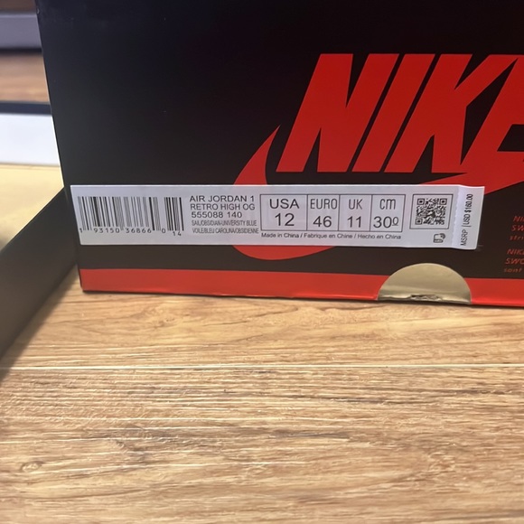 Air jordan 1 UNC Obisidian Size 12 - Picture 6 of 7